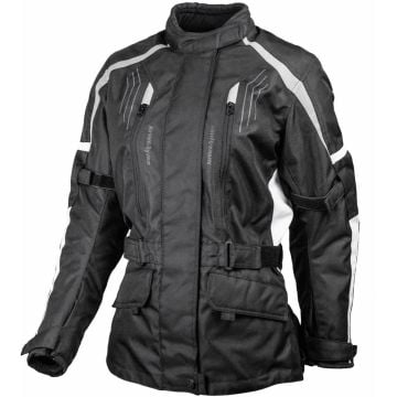 gms Dayton Ladies Black Grey Textile Jacket