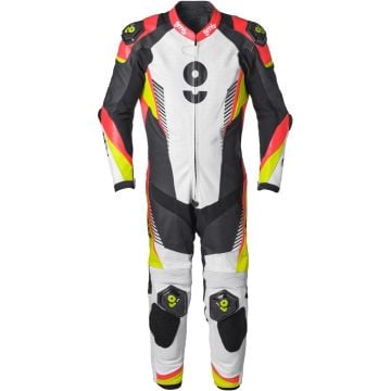 gms GRC-1 Black Red Yellow 1PC Leather Motorcycle Suit