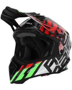 Acerbis Steel Carbon Black Green Red Motocross Helmet