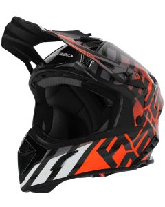 Acerbis Steel Carbon Black Orange Motocross Helmet