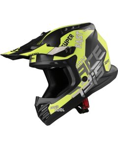 Acerbis Profile Junior Matt Black Yellow Kids Motocross Helmet