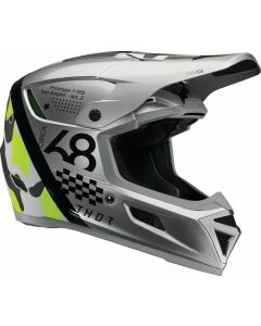 Thor Reflex Riot Amarillo Negro Plata Casco Motocross
