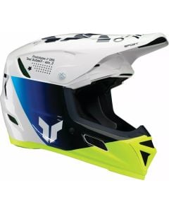 Thor Reflex Strike Blanco Azul Neón Casco Motocross