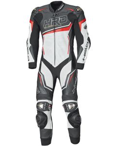 Held Slade II Negro Blanco Rojo Mono de Moto de Cuero