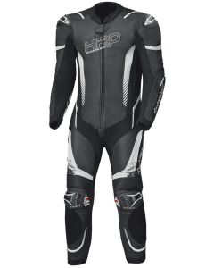 Held Brands Hatch Negro Blanco Perforados Mono de Moto de Cuero