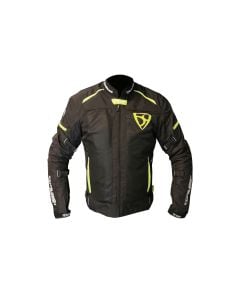 MUGENRACE Fuggire-A Mujer Chaqueta Textil Negra Amarilla Impermeable