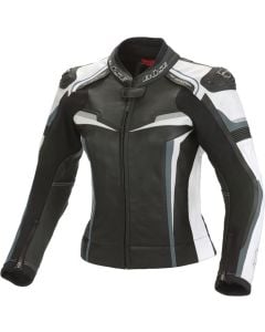 Büse Mille Ladies Black Grey White Leather Jacket