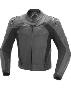 Büse Assen Chaqueta de Cuero Negra