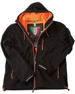 MUGENRACE Pista-BA Black Orange Softshell Jacket