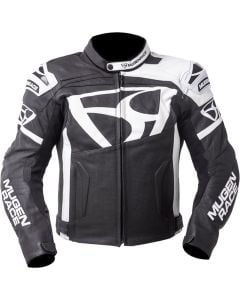 MUGENRACE Aggressore Black White Leather Jacket