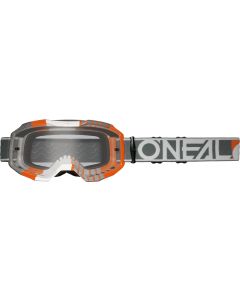 O’NEAL B-10 Duplex Clear Black Orange Motocross Goggles