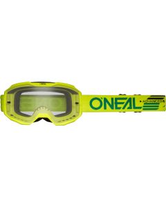 O’NEAL B-10 Solid Clear Neon Yellow Motocross Goggles