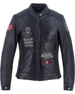 Von Dutch X Helstons Pretty Ladies Motorcycle Leather Jacket
