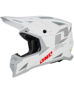 One Industries X-297 Focus Blanco Gris Casco Motocross