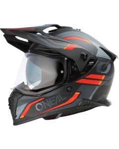 O'NEAL A-SRS Spike Matt Black Grey Red Adventure Full Face Helmet
