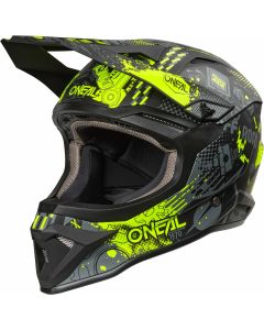 O'NEAL 1SRS Vibrant Black Fluo Yellow Motocross Helmet
