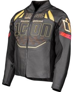 Icon Contra 3 Rizz Rizz Chaqueta de cuero de moto