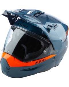 Klim X1 Alpha Carbone Bleu Orange Casque Enduro