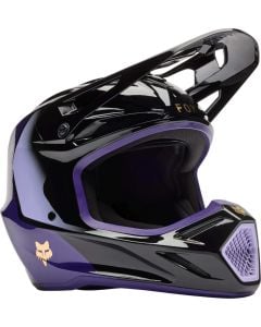 FOX V3 Drip Black Lila Motocross Helmet