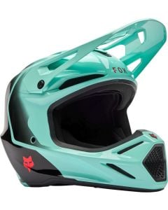 FOX V3 Drip Turquoise Motocross Helmet
