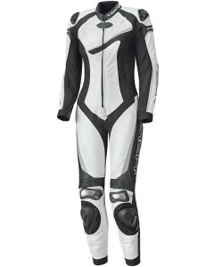 Held Ayana II Blanco Negro Mujeres Mono de Moto de Cuero