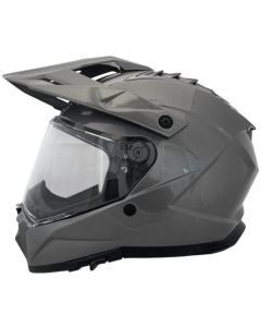 APEX AT300 Solid Grey Full Face Adventure Helmet