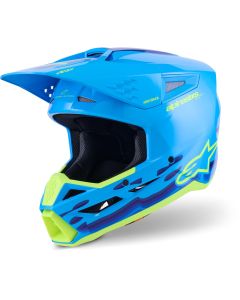 Alpinestars S-M3 Force Blue Yellow Motocross Helmet