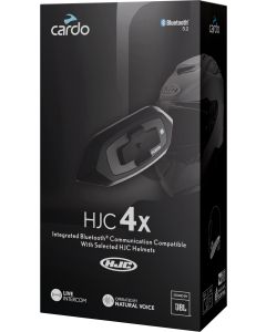 Cardo HJC 4X Bluetooth Communication System Single Pack