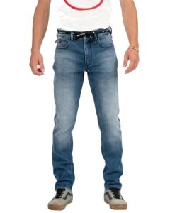 Riding Culture Tapered Slim Light Blue Motorcycle Jeans