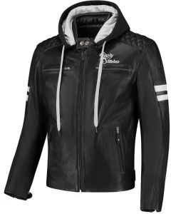 Rusty Stitches Super Jari Hooded V2 Chaqueta de cuero para moto