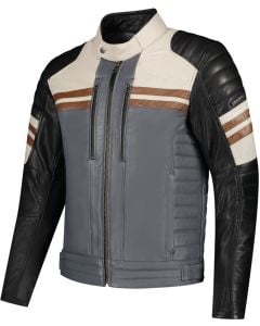 Rusty Stitches Steve Blouson en cuir de moto
