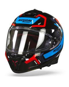 Nolan N80-8 Ally N-Com 43 Glossy Black Blue Red Full Face Helmet