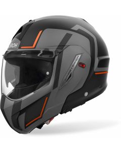 Airoh Mathisse II Genius Matt Black Grey Orange Modular Helmet