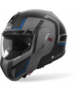 Airoh Mathisse II Genius Matt Black Grey Blue Modular Helmet
