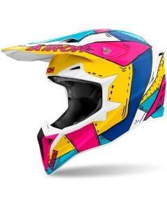 Airoh Wraaap Paint Blue Yellow Pink Motocross Helmet