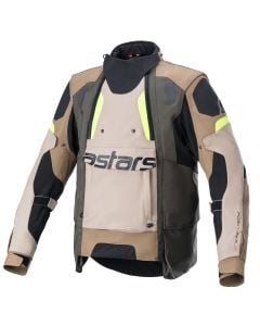 Alpinestars Halo Drystar Jacket Dark Khaki Sand Fluo Yellow  