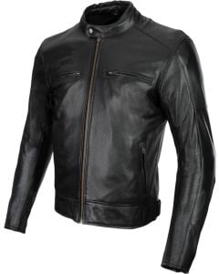 SECA Bonneville Black Perforated Leather Jacket