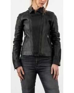 ROKKER Bonny Black Ladies Leather Motorcycle Jacket