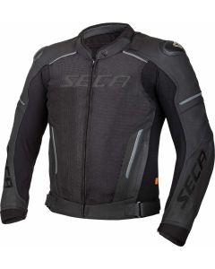 SECA Hooligan Air Mesh Black Leather Jacket