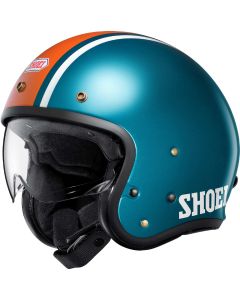 Shoei J.O2 Aventure TC-2 Blue Orange Jet Helmet