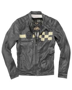 Black-Cafe London SevenT Gris Chaqueta Cuero