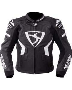 MUGENRACE Marcus Black White Leather Jacket