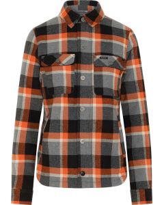 ROKKER Memphis Lady Orange Grey Ladies Motorcycle Riding Shirt
