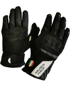 MUGENRACE Mia Short Black White Gloves