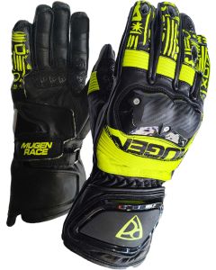MUGENRACE Le-Vi Sport Black Neon Yellow Gloves