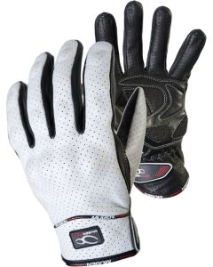 MUGENRACE Aeroflux Perforated White Black Gloves