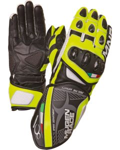 MUGENRACE Neptun Black White Neon Yellow Gloves