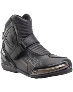 MUGENRACE Hurry Perforated Black Motorcycle Shoes