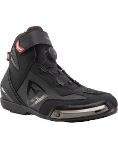 MUGENRACE Woody Perforated Black Motorcycle Shoes