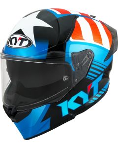 KYT R2R Straight Rouge Blanc Bleu Casque Intégral